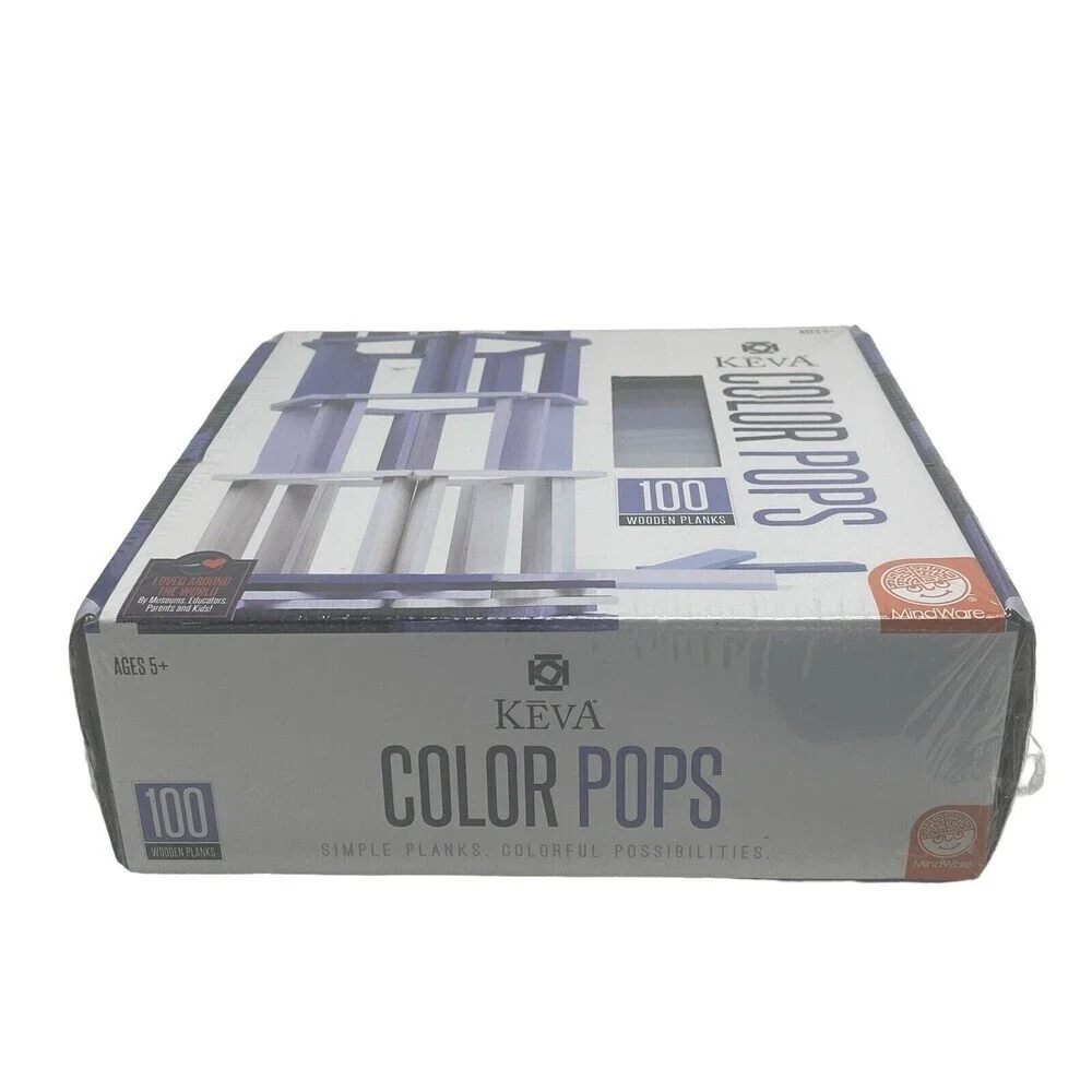 KEVA Color Pops Wooden Building Planks 100 Pieces NEW SEALED Shades of Purple